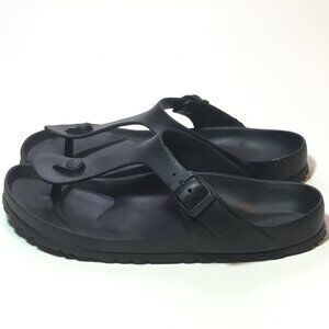 Birkenstock Gizeh EVA Thong Sandals Women - Size 39 US8 Black Rubber Flat Buckle